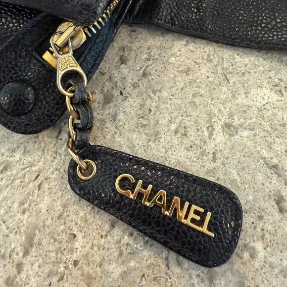 EUC CHANEL CAVIAR SHOULDER BAG BLACK (POSHMARK AUTHENTICATED)